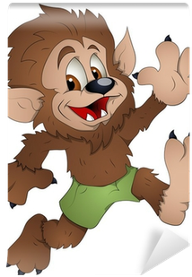 Vector Illustration Wall Mural • Pixers® • We Live - Imagen De Hombre Lobo Caricatura (400x400)