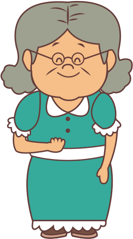 Lovely Grandmother Happy - Abuela Dando Un Regalo A Su Nieto (550x550)