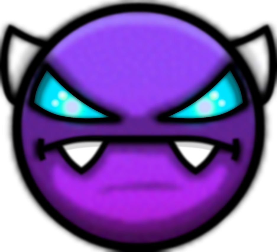 Easy Demon Geometry Dash By Crystalpg - Geometry Dash Easy Demon Face (937x853)