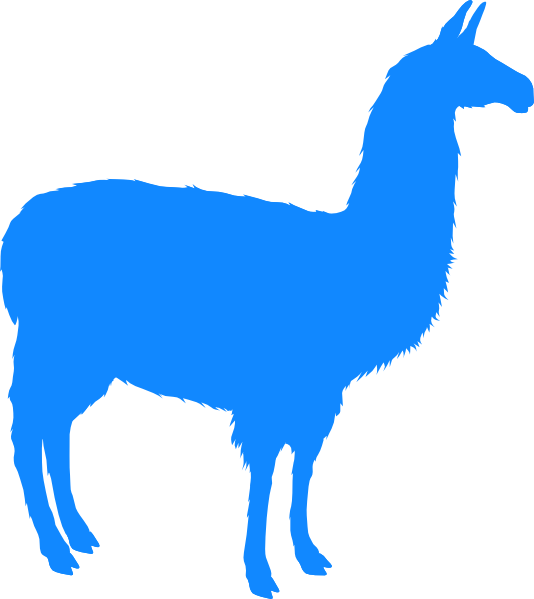 Llama Silhouette Clip Art (534x599)