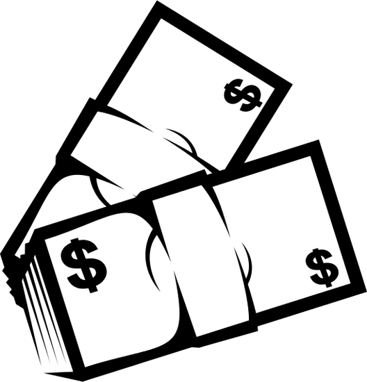 Bill Dollars Icon Art - Symbol (528x550)