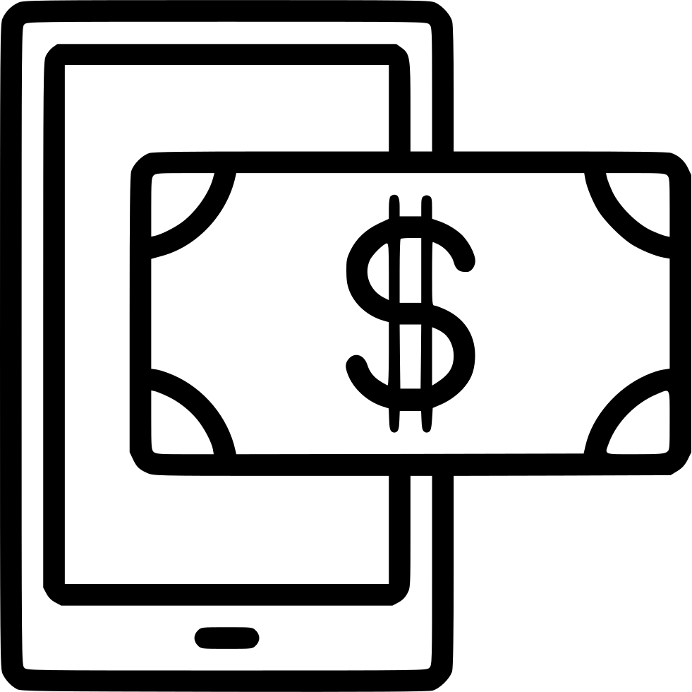 Mobile Payment Dollar Money Comments - Dollar Bill Simple Drawing (981x980)