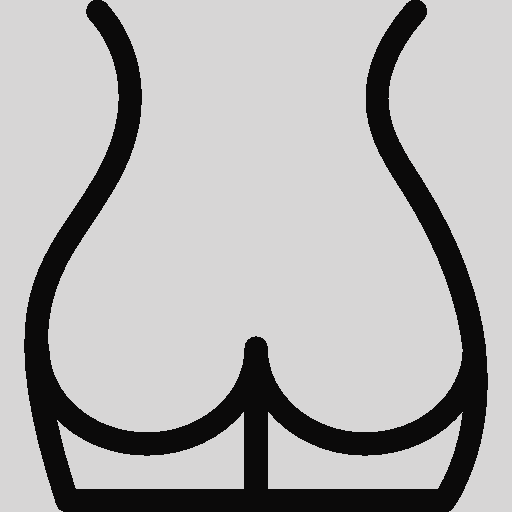 Back Part Of The Body Showing Butt Area Back Body Part - Butt Icon Png (512x512)