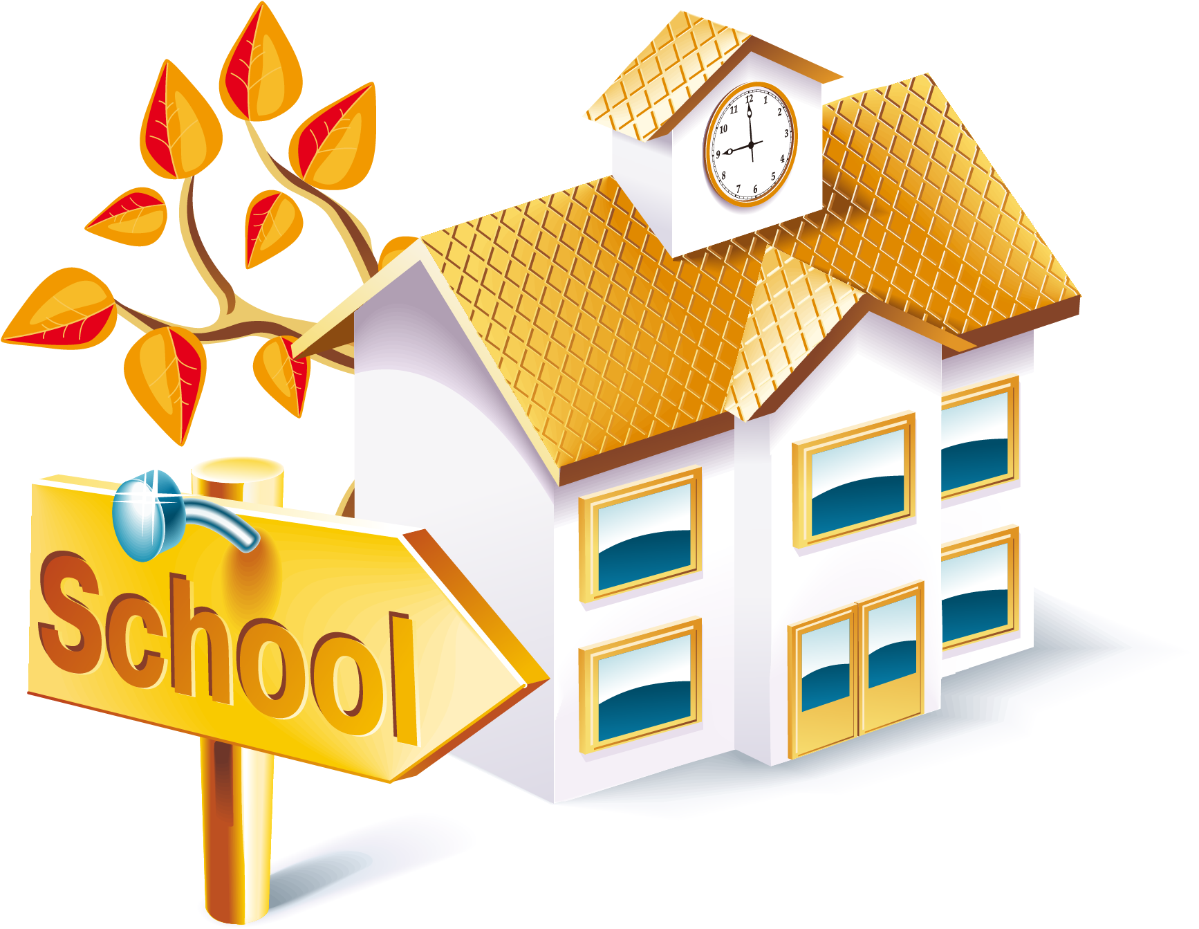 Student School Icon - School Free Vector (1817x1546)