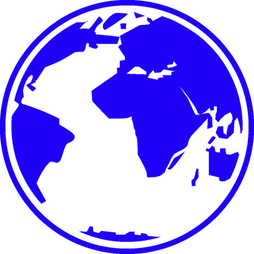 In 2d - - Earth Vector Logo Png (500x500)