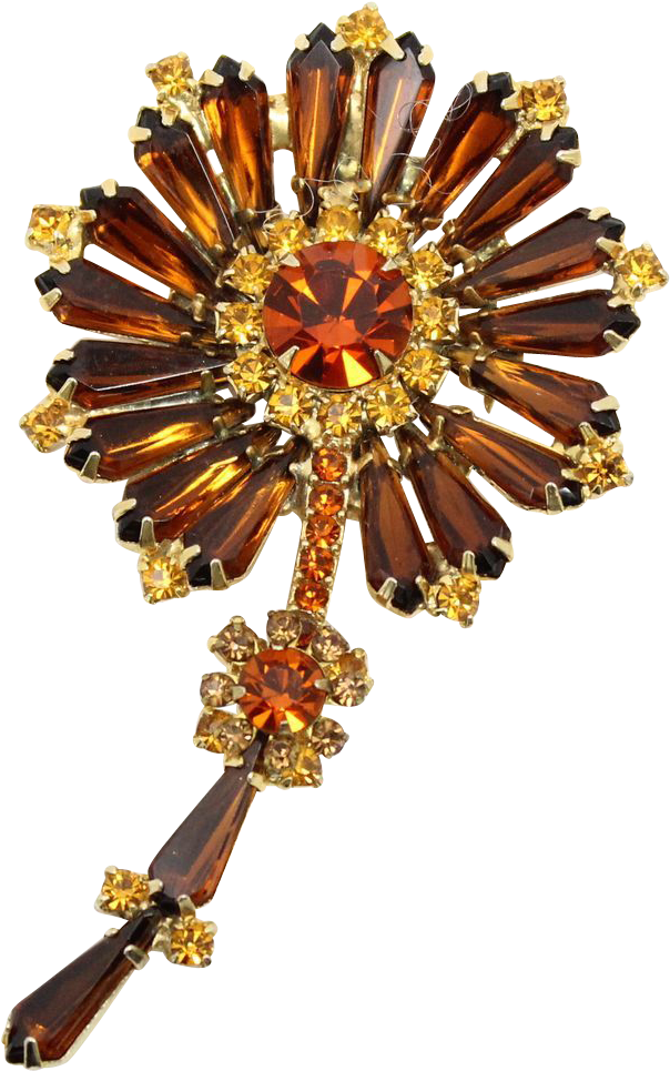 Vintage Juliana Book Piece Topaz Pentagon Rhinestone - Crystal (964x964)