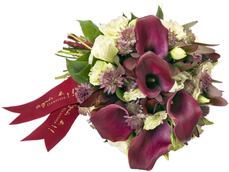 Calla Lily Wedding Bouquet Hk$1,600 - Garden Roses (510x540)