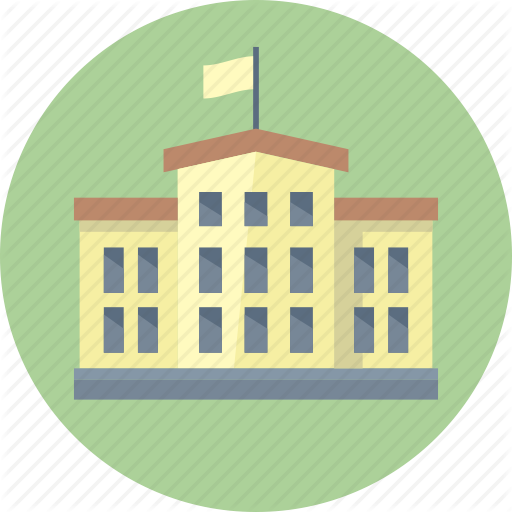 Education Icons, 1,900 Free Files In Png, Eps, Svg - School Building Icon Flat Png (512x512)