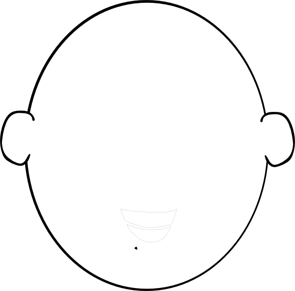 Face Outline Template - Face Outline Clipart (600x593)