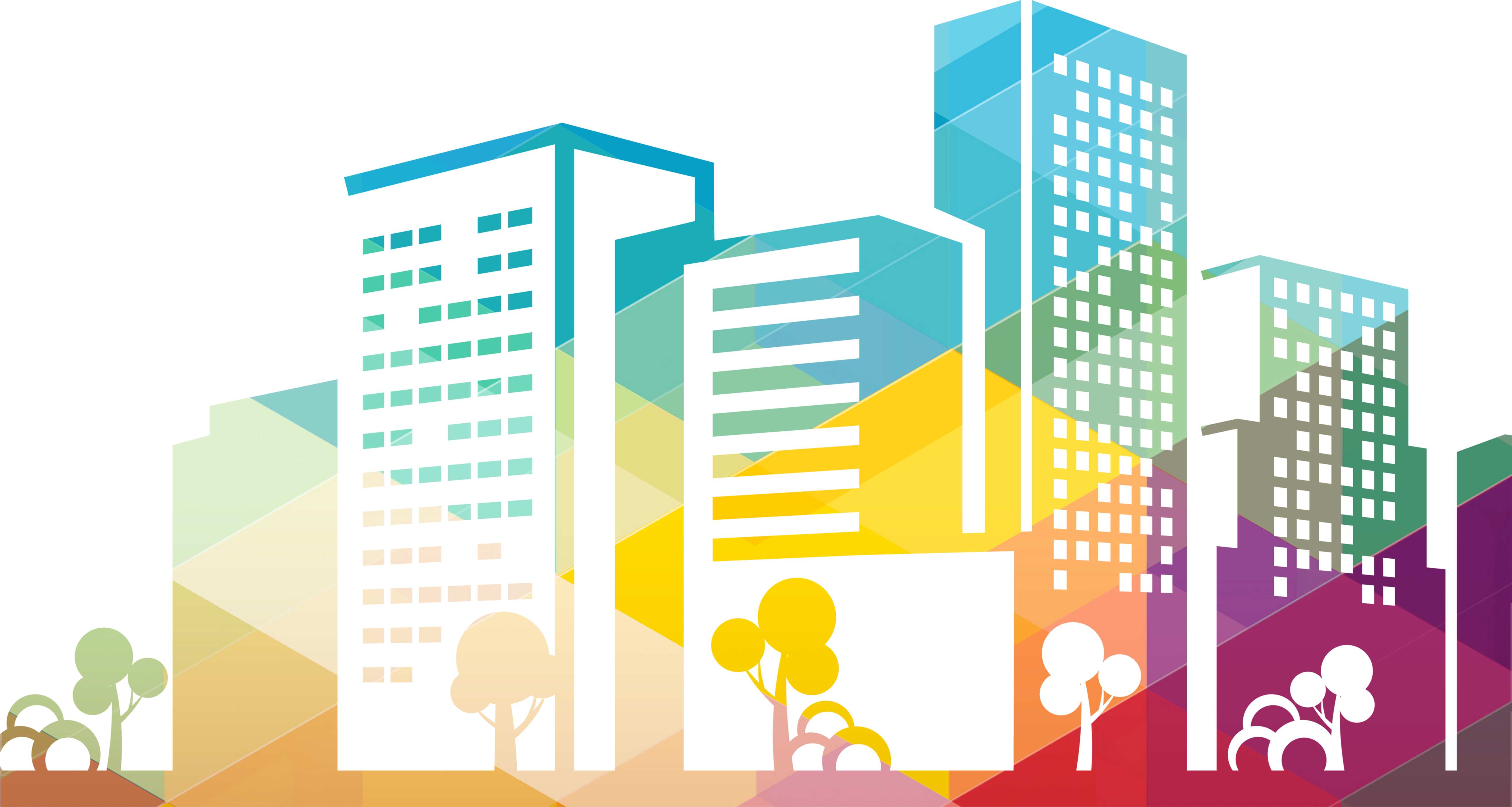 Silhouette Cityscape Building Icon - Color Building Icon (5163x2864)