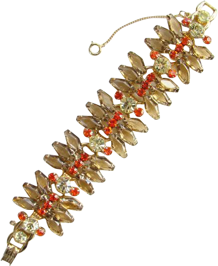 Juliana Colorado Topaz Hexagon Celadon Orange Rhinestone - Necklace (525x525)