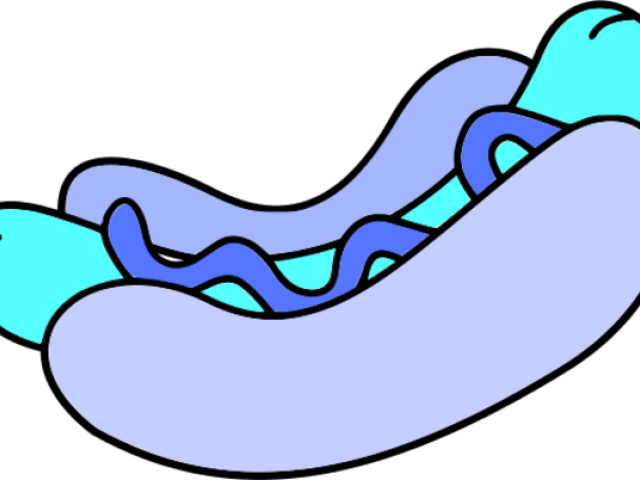 Hot Dogs Clipart Blue - Hot Dog To Color (640x480)