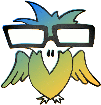 Clip Art - Cartoon Birds With Glasses (372x384)