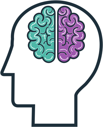 Head Silhouette With Brain - Brain (550x550)