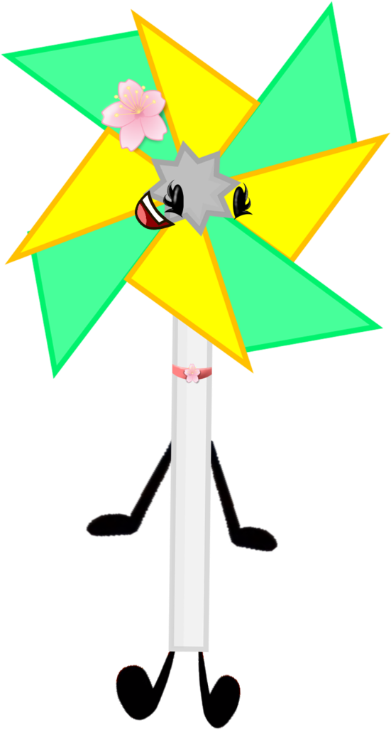Pinwheel Fan-made Pose By Willybilly2006 - Bfdi Pinwheel (687x1164)