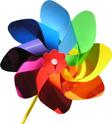 Rainbow Pinwheel,,, - Parsons School Of Design (373x413)