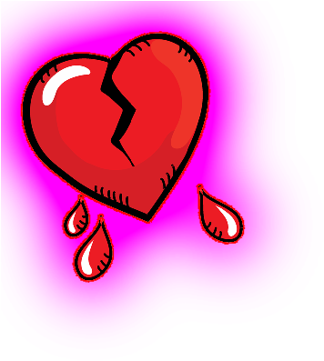 Heart Tattoos Clipart Broken Heart - Tattoos Designs Broken Heart (377x421)