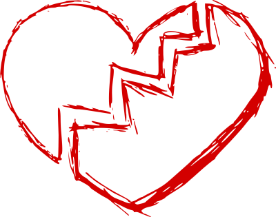 Heart Broken Png - Broken Heart Transparent Background (400x315)
