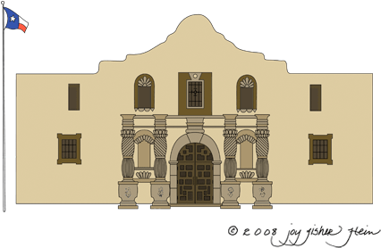 'alamo' Clip Art Gif File With Transparent Backgroung - Alamo Clipart (450x350)