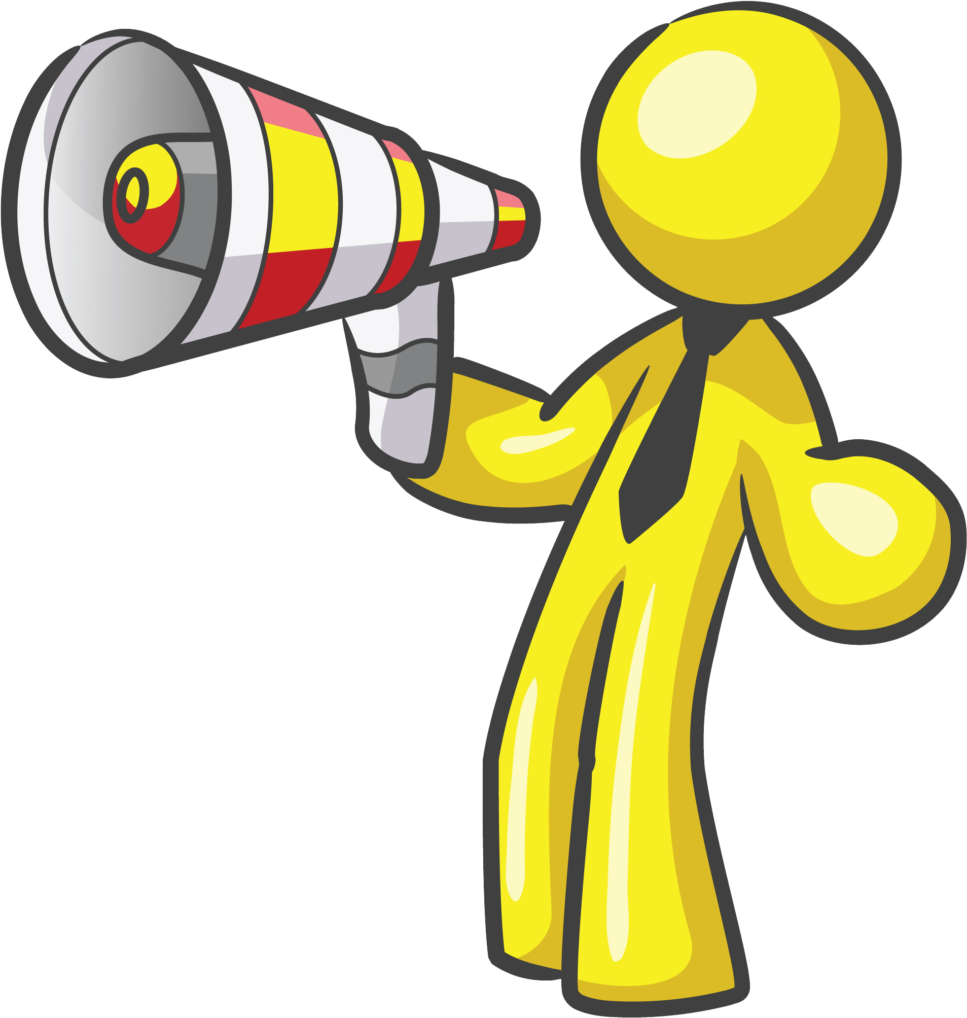 Mascot With Megaphone - Megaphone Clipart (2000x2150)