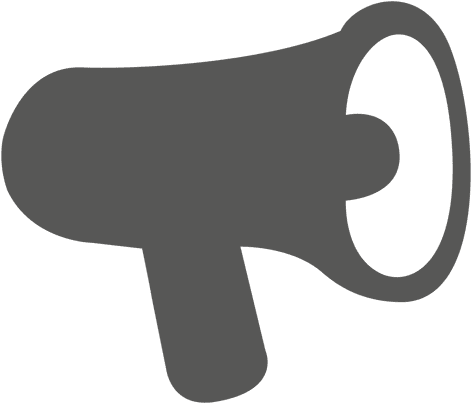Flat Gray Megaphone Icon - Social Media Marketing (512x512)