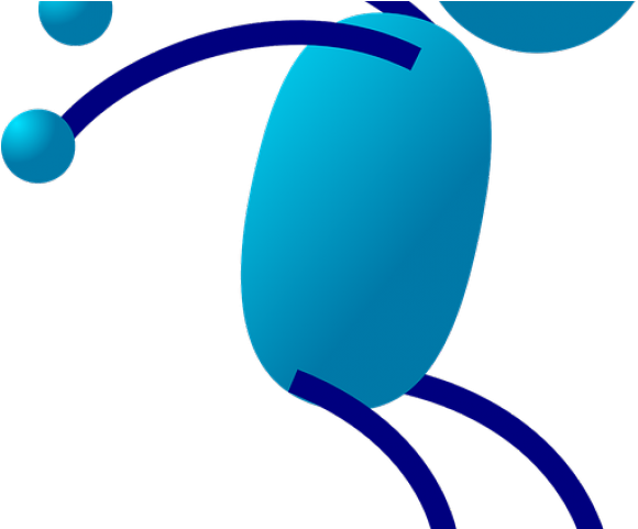 Jump Clipart Blue - Clip Art (640x480)