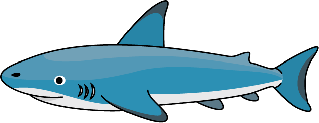 Great White Shark Download - イラスト サメ (633x244)