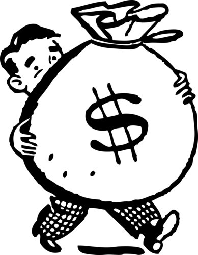 Terence Black - Money Clipart (389x500)