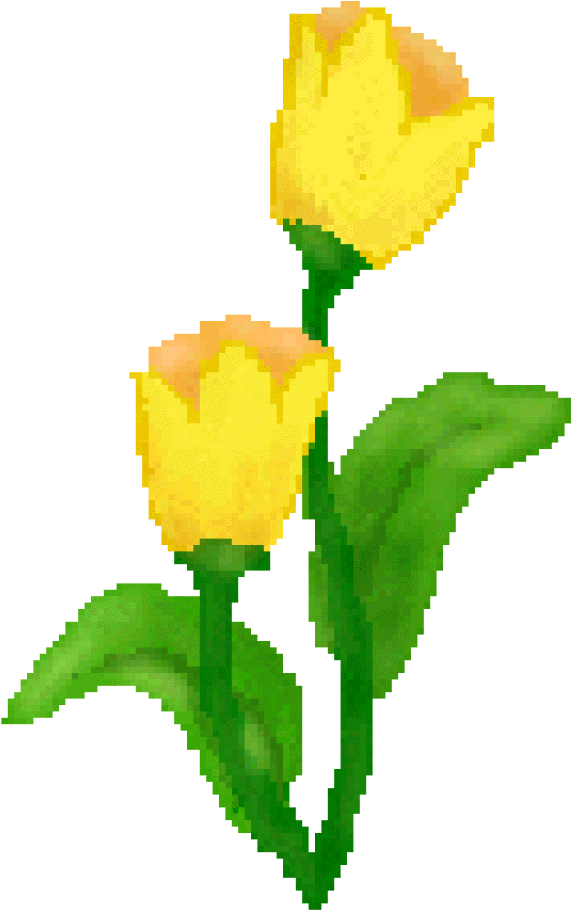 Small Clipart Yellow Tulip - Easter Flowers Clip Art (640x960)