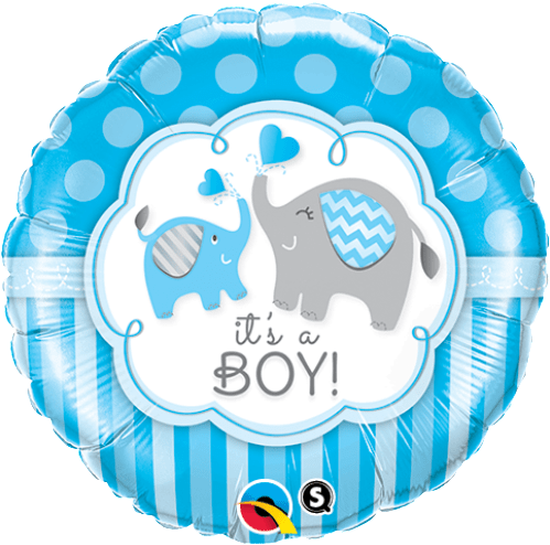 18" It's A Boy Blue Foil Balloon - Baby Shower Decorations Boy Elephant Balloons (501x501)