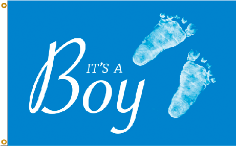 It's A Boy Flag - Footprint (460x368)