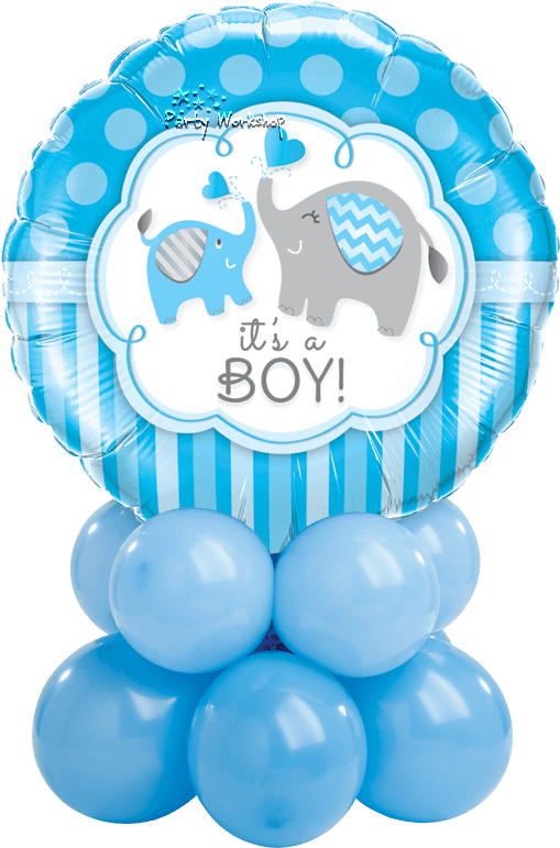 It's A Boy / Girl Elephant Mini - Baby Shower Decorations Boy Elephant Balloons (570x835)