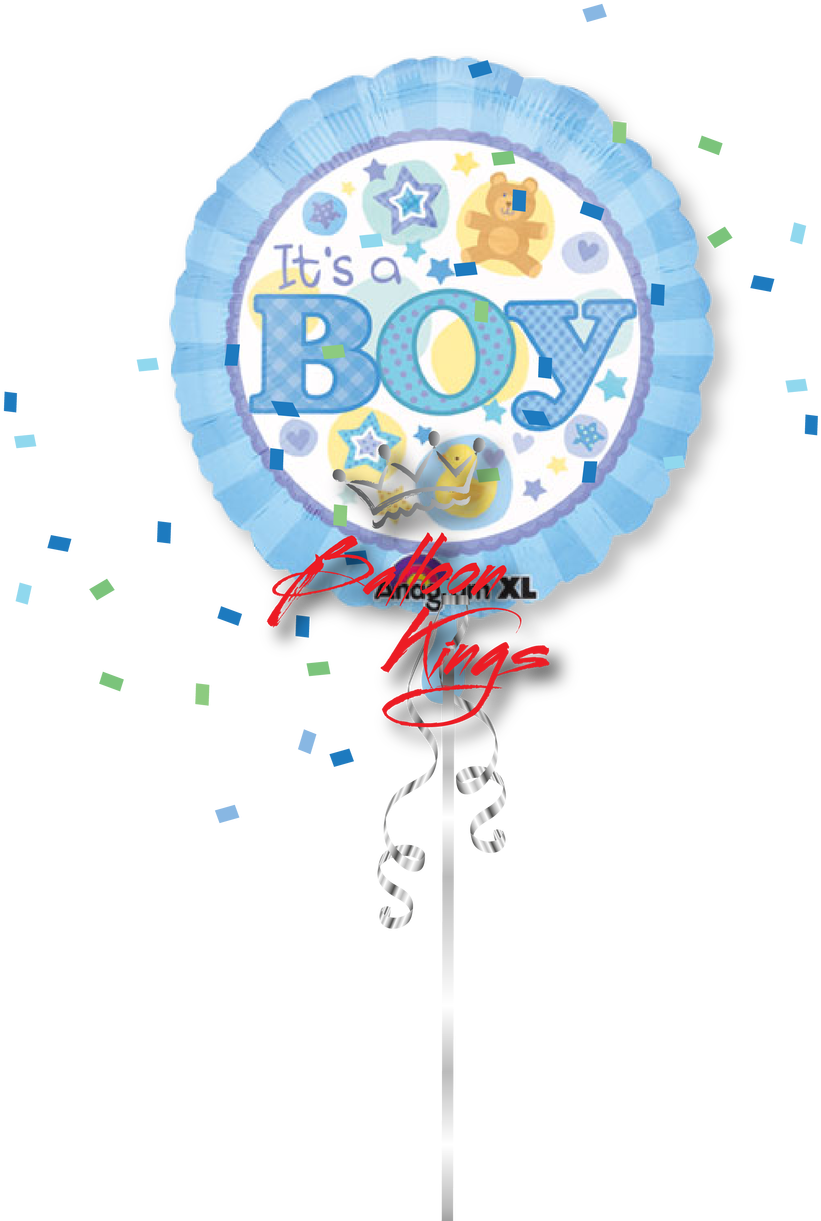 Its A Boy Teddy Bear - 18" It's A Boy Blue Mylar Balloon - Mylar Balloons (1068x1280)