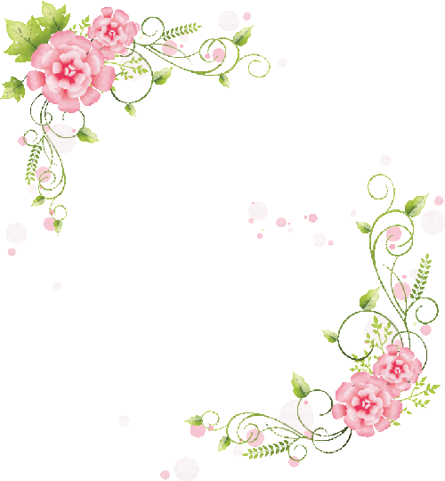 Border Design - Pastel Floral Border Png (500x540)