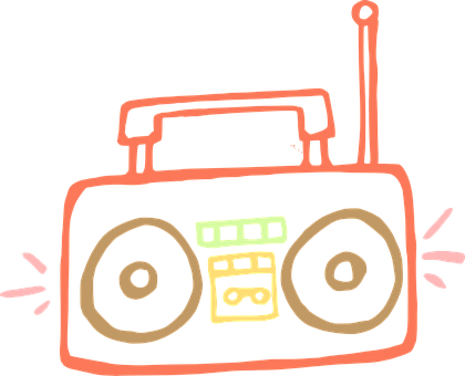 Cassette Player Tape Retro Audio Stereo Te - Boombox Clip Art (420x340)