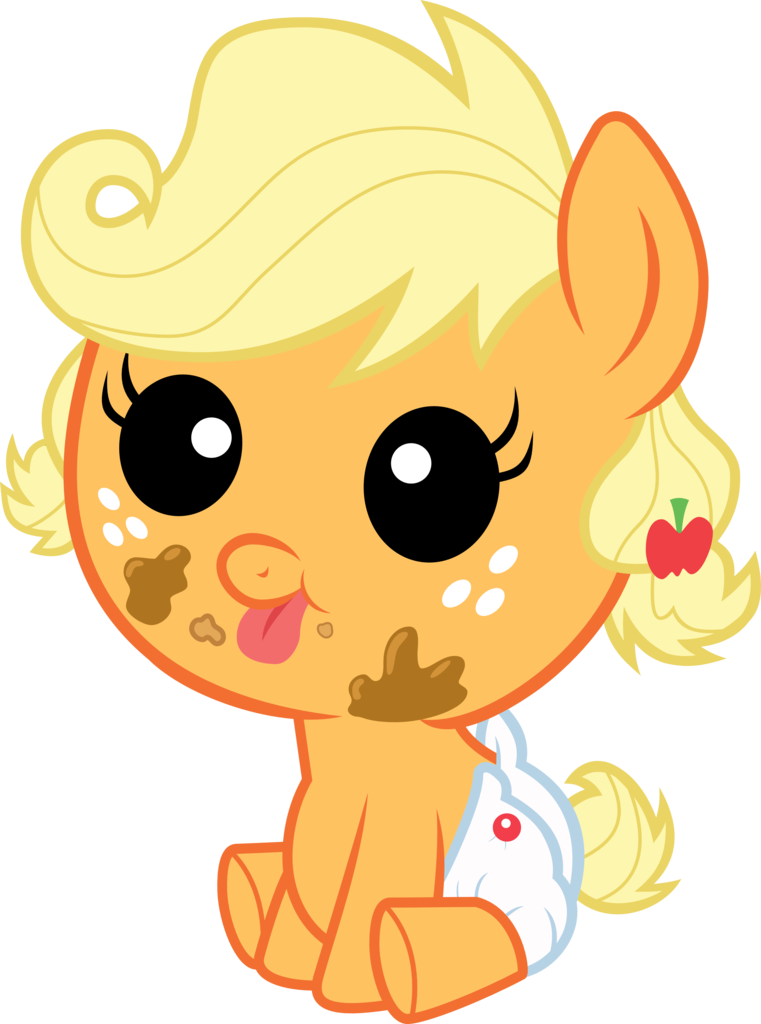 Pilot231, Babyjack, Cute, Diaper, Dirty, Foal, - Dei My Little Pony Applejack (761x1024)