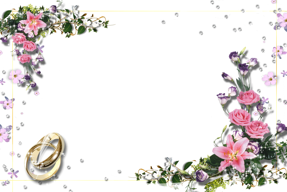 Free Flower Page Borders And Frames - Wedding Flower Page Border (1000x667)