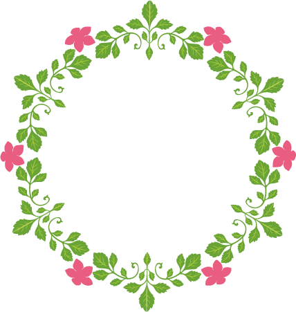 Flower Circle Border - Circle Of Flowers Png (428x451)