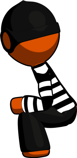 Thief Man Squatting Facing Left - Thief Man Squatting Facing Left (268x550)