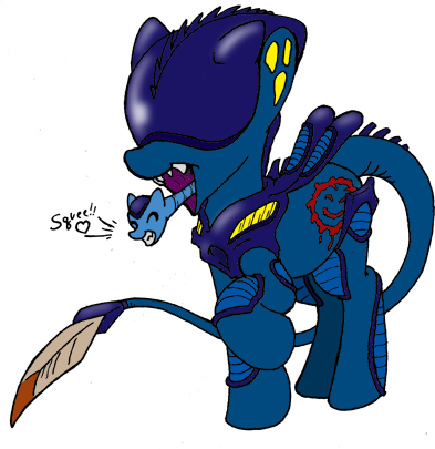 Zyonic's Avatar - Xenomorph My Little Pony (409x415)
