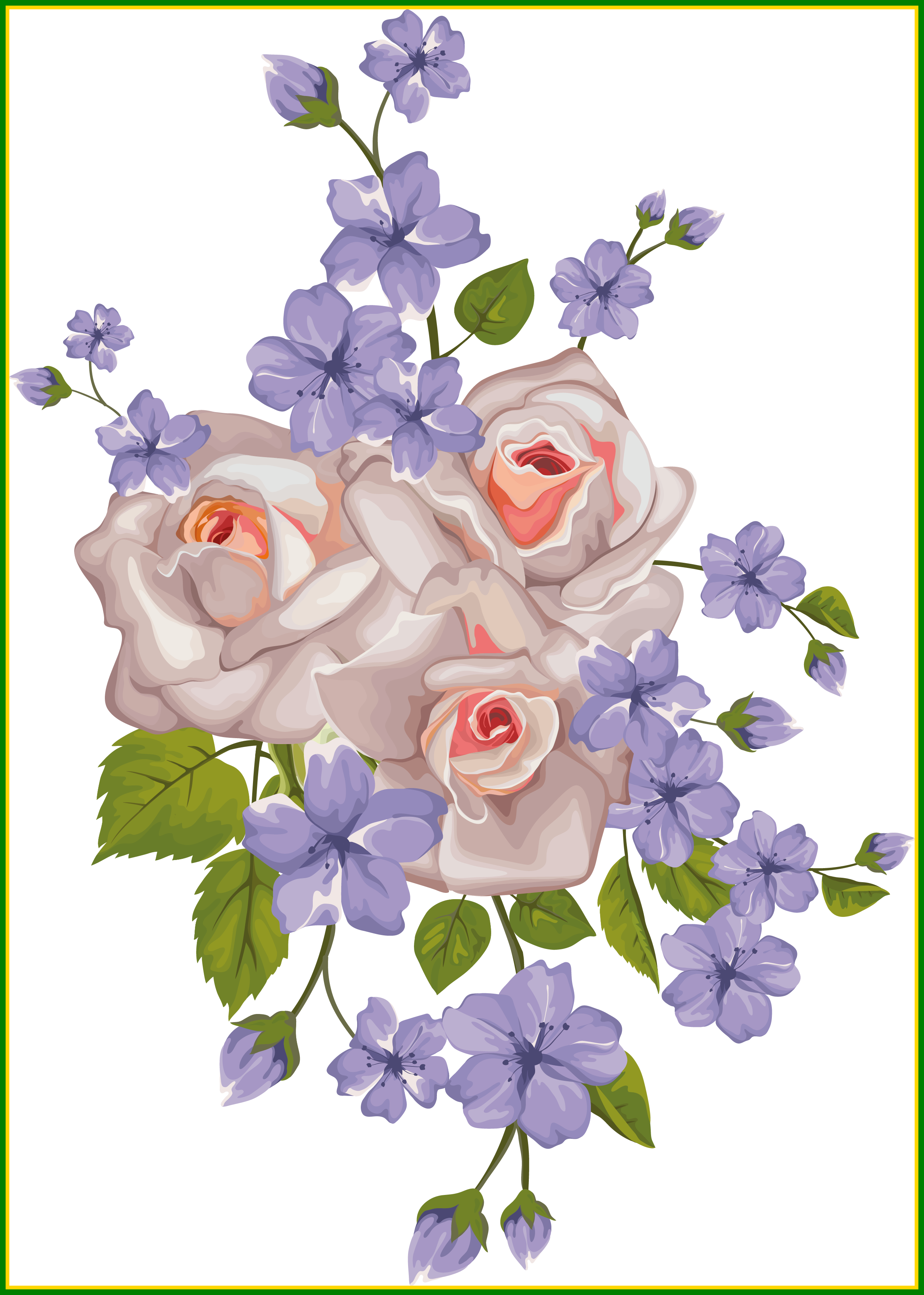 Red Rose Border Vintage Red Rose Border Png Astonishing - Amiley Cushion Cover Pillow Case , Happy Mother's Day (2502x3507)