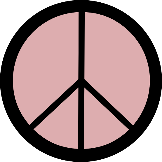 Chestnut - Clipart - Make Love Not War Peace Sign (555x555)