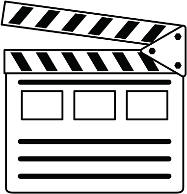 Clapperboard Movie Icon Image - Vector Graphics (550x550)