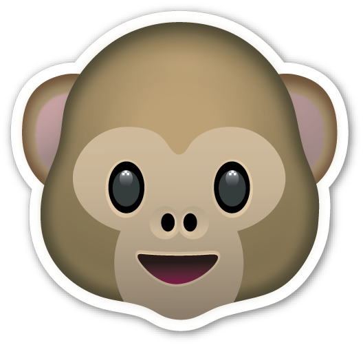 Monkey Face - Emoji Vovó Png (528x501)