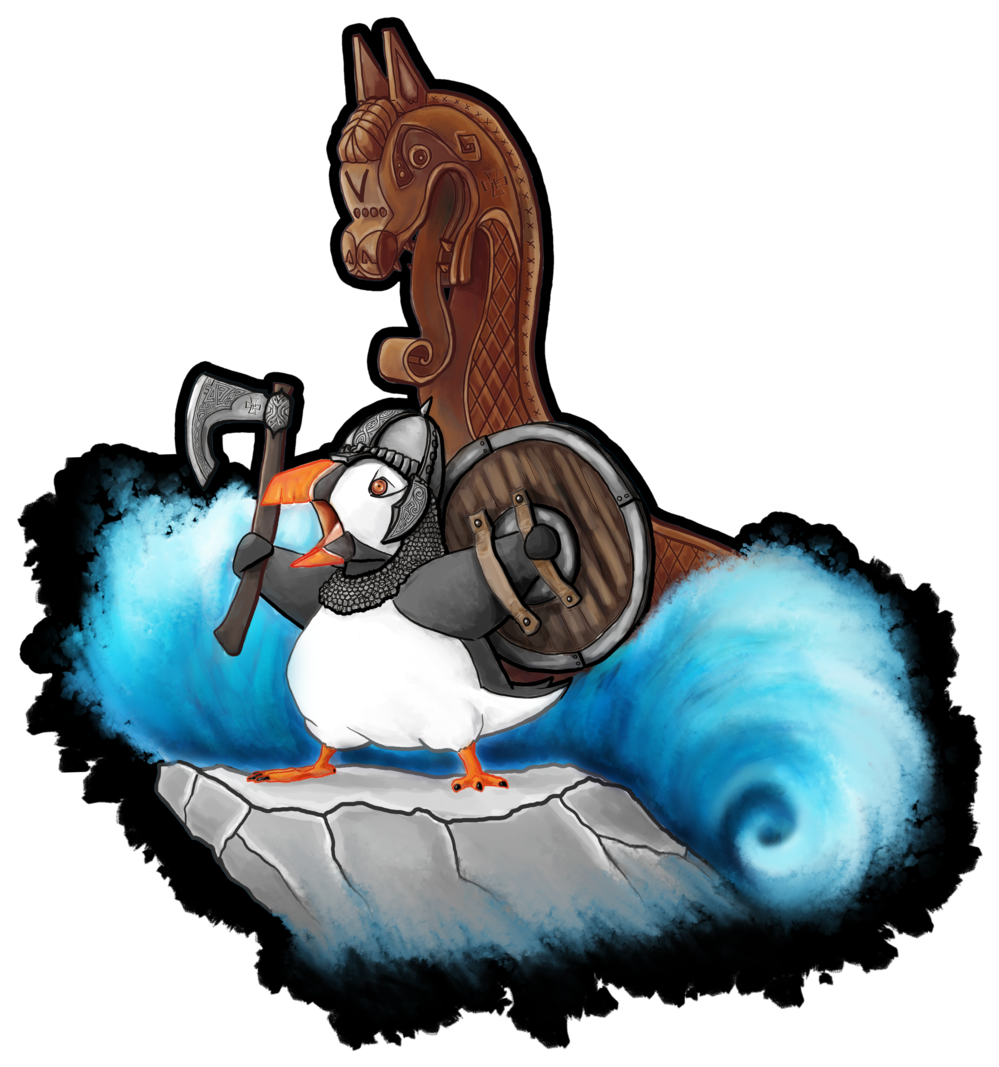 Viking Puffin By Serpinga Viking Puffin By Serpinga - Cartoon (1024x1097)