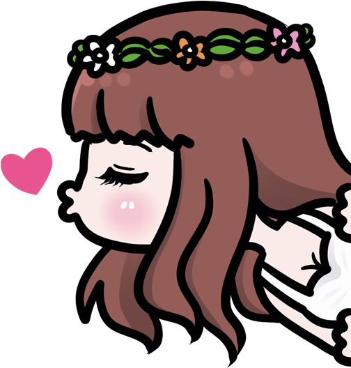 Cartoon Kiss Illustration - Cartoon Kiss Illustration (640x640)