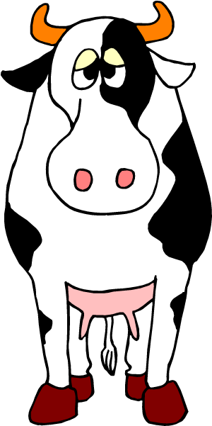 Cow Cartoon - Sad Baby Cow Cartoon (600x600)