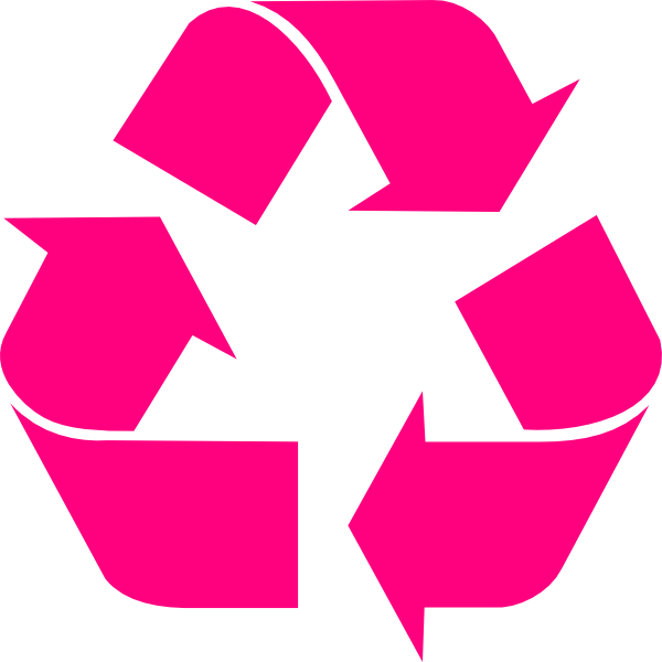 Recycling-pink Clip Art At Clker - Recycling Arrows (600x600)