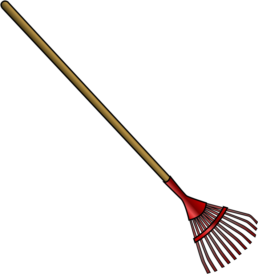 Rake And Leaves Clip Art - Rake Clip Art (850x900)