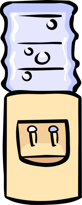 Vector Illustration Of Office Water Cooler Dispenses - Vector Illustration Of Office Water Cooler Dispenses (282x700)